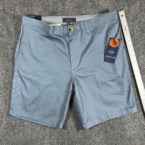 Nickel & Iron Dillon Performance Slim Shorts Mens 38 Blue Gray Flex Twill NWT